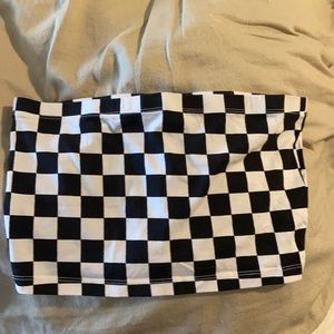Checkered tube top